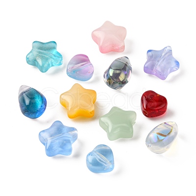 120Pcs 12 Style Imitation Jade Glass Beads GLAA-FS0001-21-1