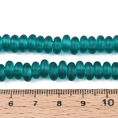 Handmade Frosted Lampwork Beads Strands LAMP-T007-10F-1