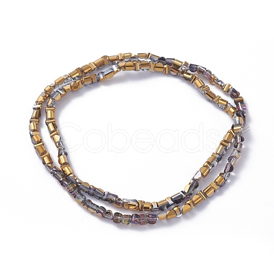 Electroplate Glass Beads Strands EGLA-L023A-HP01-1