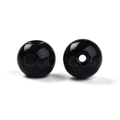 Opaque Solid Color Glass Beads GLAA-N007-10mm-A07-1