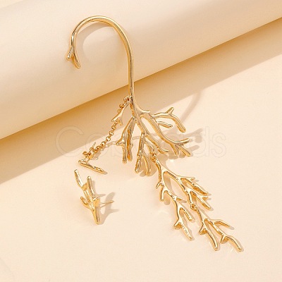 Coral Shape Alloy Dangle Stud Earrings FS-WG5BDD1-01-1