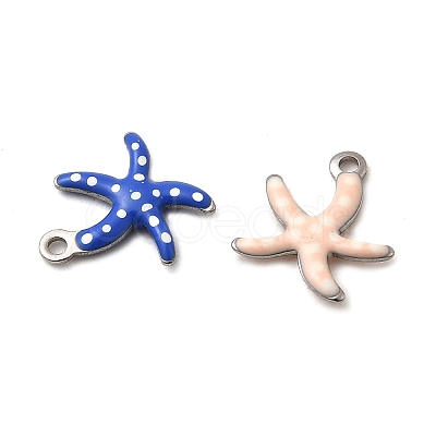 304 Stainless Steel Enamel Charms X-STAS-Q363-14I-P-1