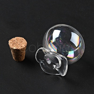 Lucky Bag Shape Glass Cork Bottles Ornament AJEW-A039-02K-1
