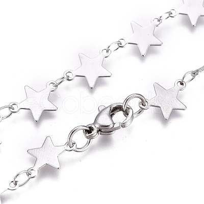 Non-Tarnish 304 Stainless Steel Link Chain Necklaces NJEW-L457-008P-1
