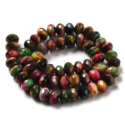 Natural Rainbow Tiger Eye Beads Strands G-NH0002-D03-04-1