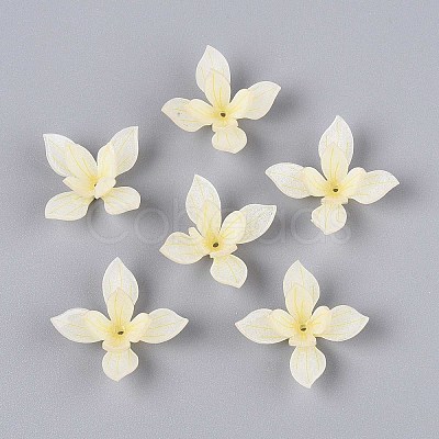 Flower Acrylic Bead Caps SACR-T017-52-1