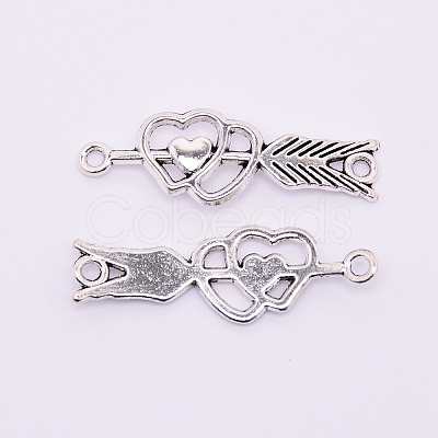 Valentine's Day Tibetan Style Alloy Links Connectors PALLOY-WH0076-46AS-RS-1