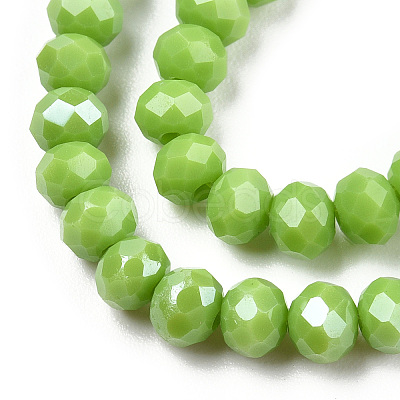 Electroplate Glass Beads Strands EGLA-A034-P6mm-A28-1