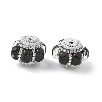 Sparkling Acrylic Rhinestone Beads CLAY-NH0003-01S-02-1