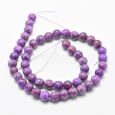 Natural Marble Beads Strands G-K211-10mm-G-1