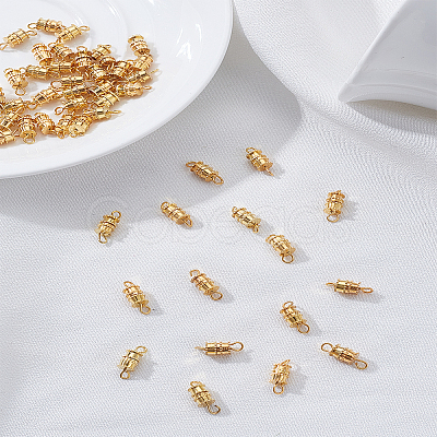 50Pcs Brass Screw Clasps KK-LP0001-95-1