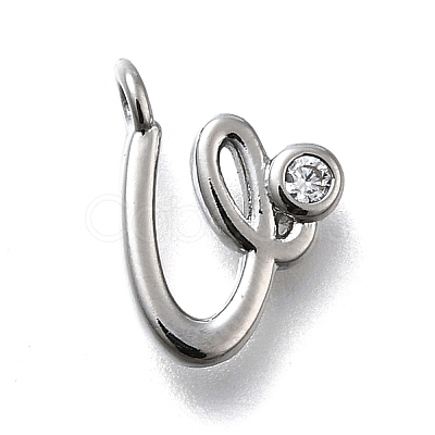 Brass Micro Pave Cubic Zirconia Pendants KK-B132-12P-U-1