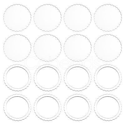 1 Set Transparent Acrylic Clear Blank Badge AJEW-BC0008-07B-1
