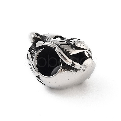 304 Stainless Steel European Beads STAS-I205-01AS-1