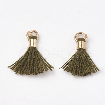 Polycotton(Polyester Cotton) Tassel Pendant Decorations FIND-S275-07G-1