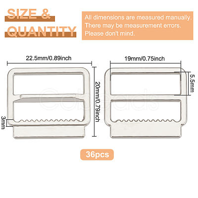 36Pcs Alloy Buckle Clasps FIND-BC0004-76P-1