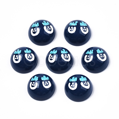 Opaque Resin Enamel Cabochons CRES-N031-018-1
