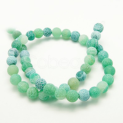 Natural Crackle Agate Beads Strands G-G055-4mm-4-1