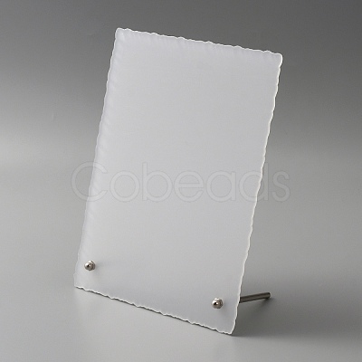 Rectangle Transparent Acrylic Nail Art Display Board ODIS-WH0017-076B-1