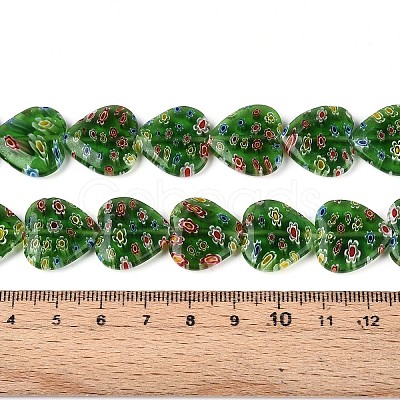 Handmade Millefiori Glass Beads Strands LAMP-T021-29E-1