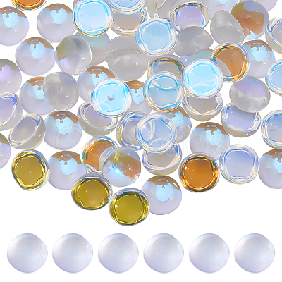 100Pcs Transparent Glass Cabochons GLAA-SC0001-96-1