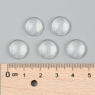 Transparent Glass Cabochons GGLA-R026-12mm-1