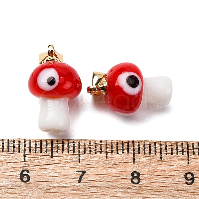 Handmade Lampwork Pendants LAMP-S069-06G-06-1