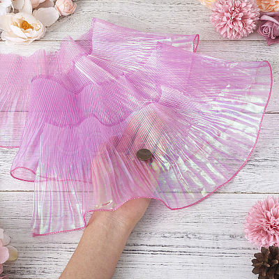 5 Yards Polyester Ruffled Ribbon OCOR-TA0001-60C-1