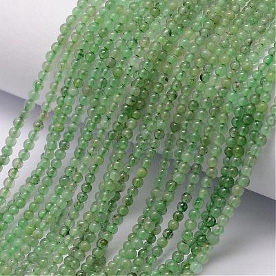 Natural Green Aventurine Bead Strands G-K146-14-2mm-1