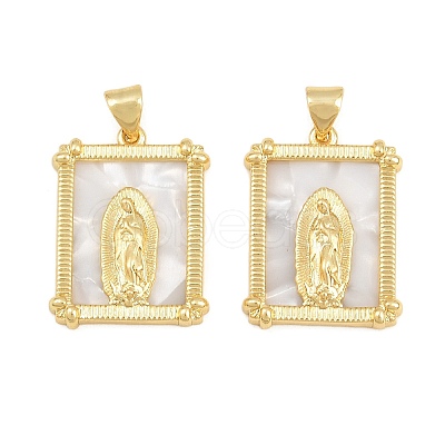 Brass Shell Pendants CU-CBA9482-05G-07-1