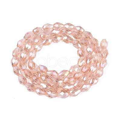 Transparent Electroplate Glass Beads Strands EGLA-N013-T4mm-B29-1