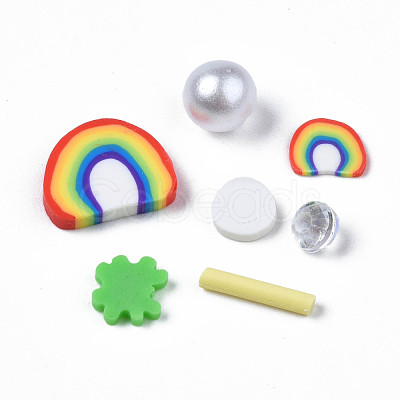Handmade Polymer Clay Cabochons X-CLAY-N006-86-1