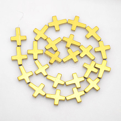 Electroplate Non-magnetic Synthetic Hematite Beads Strands G-J253-01-1