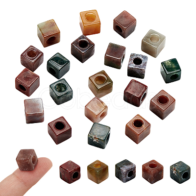 20Pcs Natural India Agate Gemstone European Beads G-NB0005-89A-1