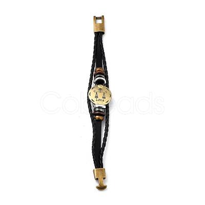 Braided Leather Cord Retro Multi-strand Bracelets BJEW-L616-20I-1