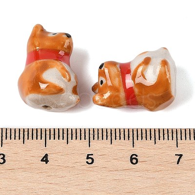 Hand-Painted Porcelain Beads PORC-R001-01B-1