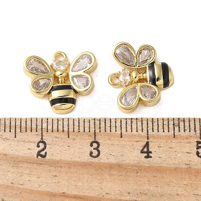 Brass Micro Pave Cubic Zirconia Pendants KK-P290-32G-1
