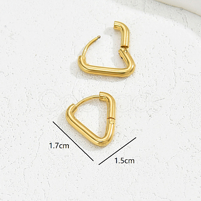 Classic Minimalist Elegant 201 Stainless Steel Hoop Earrings BI8954-1-1