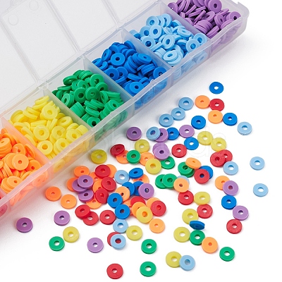 700Pcs 7 Colors Handmade Polymer Clay Beads CLAY-YW0001-39-1