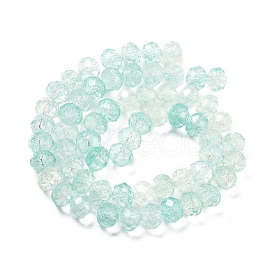 Transparent Crackle Glass Beads Strands CCG-L050-01A-07-1