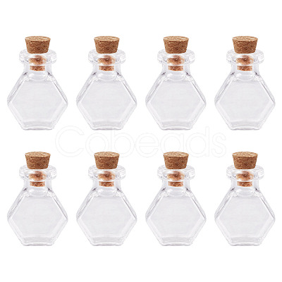 10Pcs Clear Glass Wishing Bottles AJEW-TA0002-85G-1