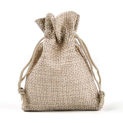 Burlap Packing Pouches Drawstring Bags ABAG-Q050-13x18-01-1