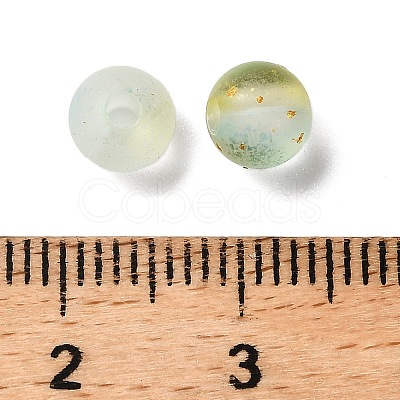 Frosted Transparent Acrylic Beads OACR-F013-12H-1