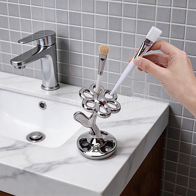 Flower Porcelain Toothbrush Holder AJEW-WH0077-243B-1