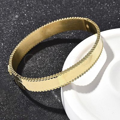 304 Stainless Steel Hinged Bangles for Women BJEW-A028-01G-1