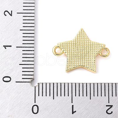 Brass Pave Natural White Shell Connector Charms KK-S522-03E-G-1