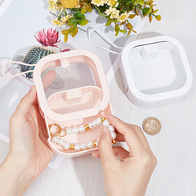 4Pcs 2 Colors Square ABS+TPE Multifunction Pocket-Sized Push Button Storage Box CON-GF0001-11-1