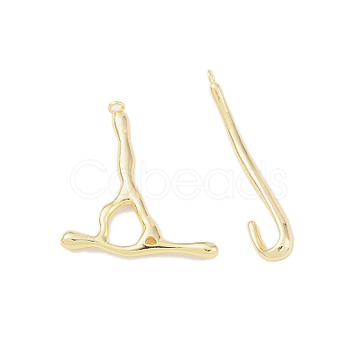 Brass Toggle Clasps KK-U020-05G-1