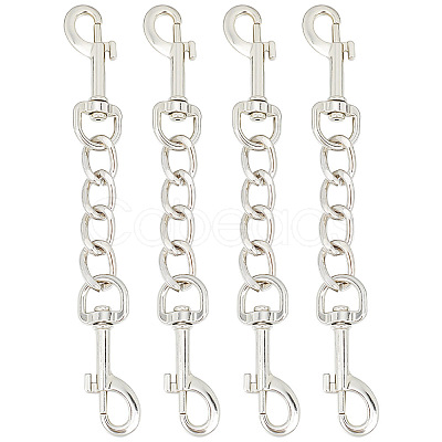 GOMAKERER 4Pcs Alloy Double Swivel Clasps FIND-GO0001-81P-1