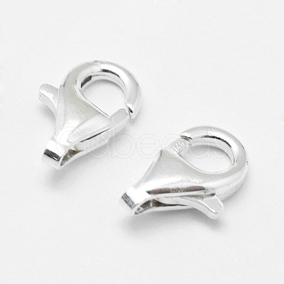 925 Sterling Silver Lobster Claw Clasps STER-G019-04-9mm-1